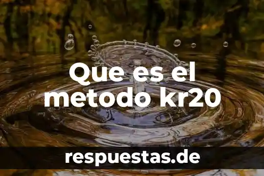 Que es un metodo geometrico 8 Que es el metodo kr20