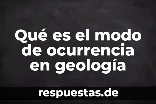 Que es el modo estrella 4 Qué es el modo de ocurrencia en geología