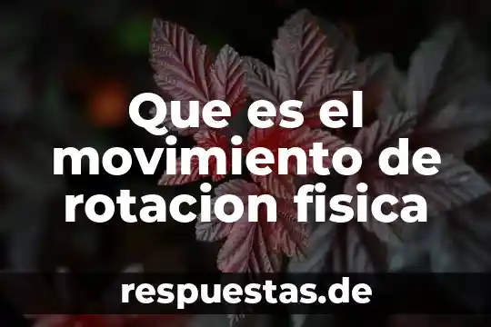Que es el sistema de rotacion en una empresa 3 Que es el movimiento de rotacion fisica