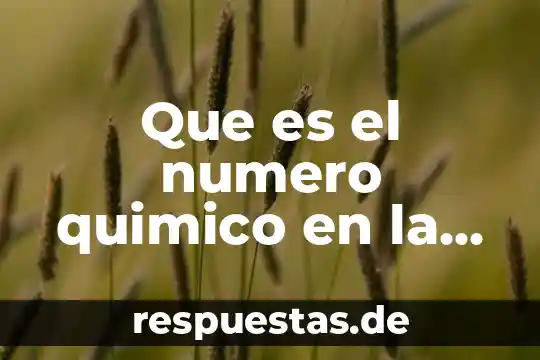 Que es lo que constituye la tabla periodica 7 Que es el numero quimico en la tabla periodica