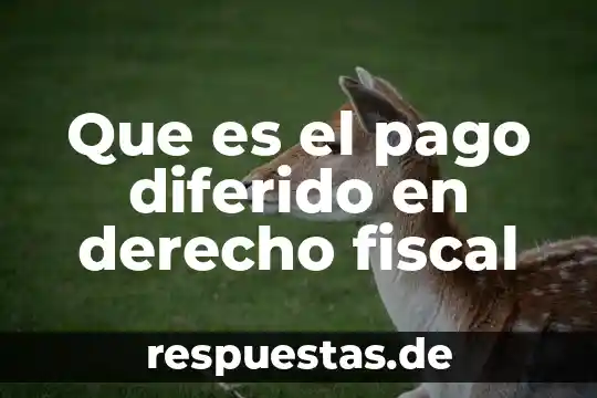 Qué es pago diferido para el SAT 7 Que es el pago diferido en derecho fiscal