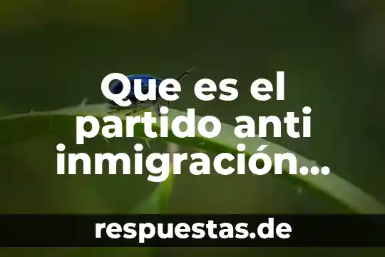 Qué es el partido político movimiento ciudadano 5 Que es el partido anti inmigración alemana