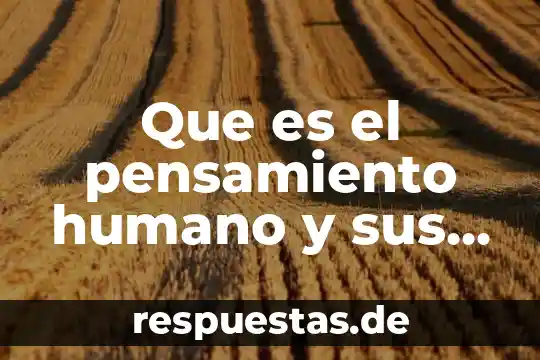 Que es el pensamiento de sistemas 8 Que es el pensamiento humano y sus caracteristicas