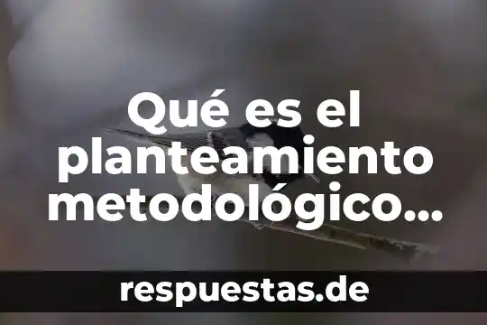 Qué es el método de investigación de una tesis 8 Qué es el planteamiento metodológico en una investigación