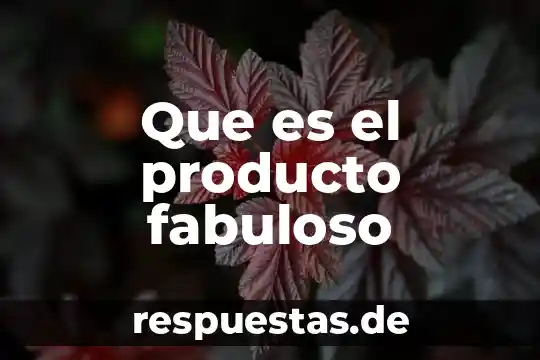 Que es el concepto inicial de un producto 7 Que es el producto fabuloso