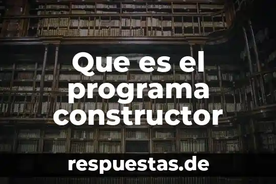 Que es el programa diot 5 Que es el programa constructor