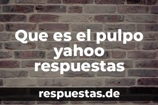 Que es ser terca yahoo 8 Que es el pulpo yahoo respuestas