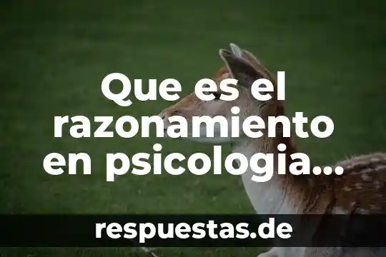 Qué es vinculación en psicología 6 Que es el razonamiento en psicologia cognitiva