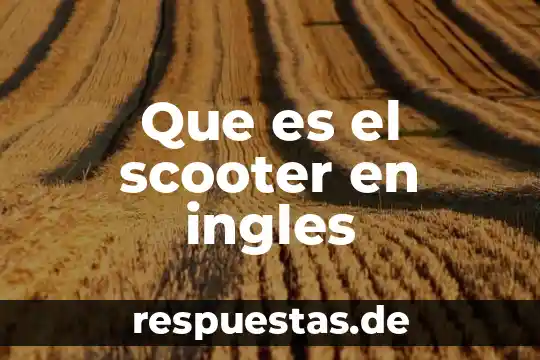 Que es la flecha de un carro en ingles 3 Que es el scooter en ingles