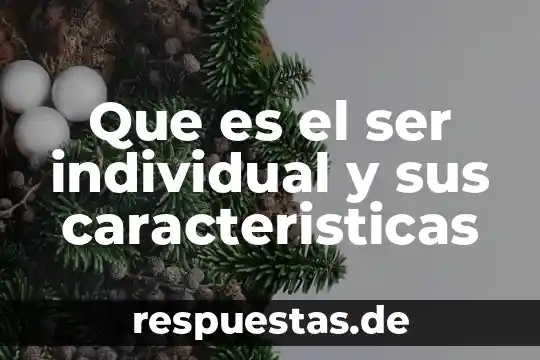 Que es el ser humano etica y valores 6 Que es el ser individual y sus caracteristicas