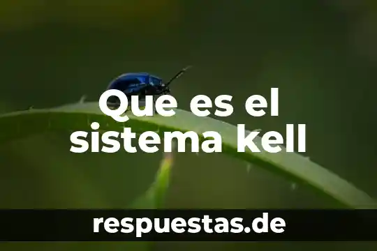Qué es un sistema de producción integrado 4 Que es el sistema kell