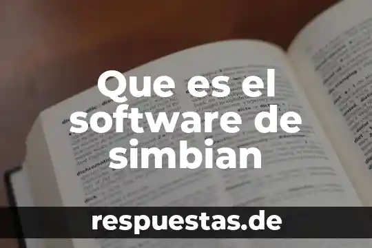 Que es el software de simbian