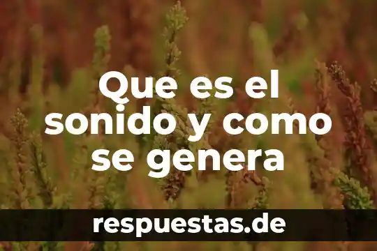 Que es ser madrina de sonido 5 Que es el sonido y como se genera