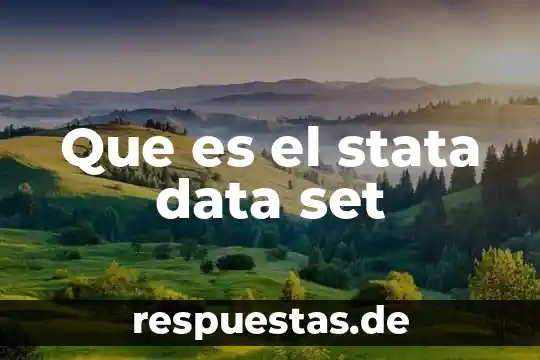 Que es un vector enfermedad 6 Que es el stata data set
