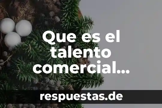 Que es el talento comercial concepto