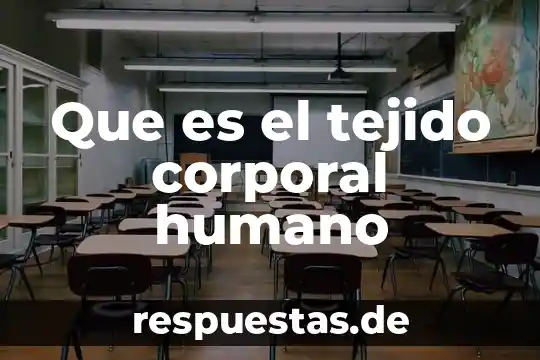 ¿Qué es el ser humano? 7 Que es el tejido corporal humano