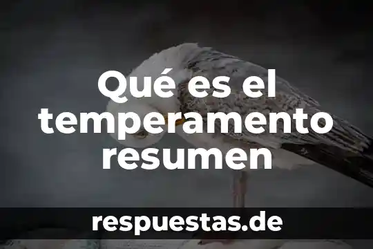 Qué es un resumen lleva conclusión 7 Qué es el temperamento resumen