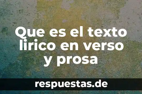 Que es el hablante lirico significado 5 Que es el texto lirico en verso y prosa