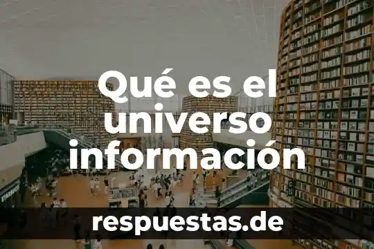 Qué es el universo información
