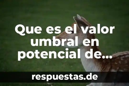 Qué es umbral arquitectura 5 Que es el valor umbral en potencial de accion