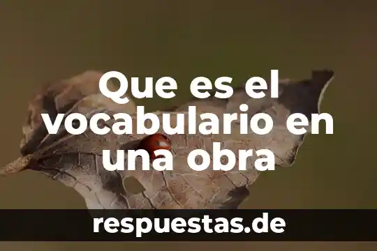 Que es disciplina en administracion concepto 6 Que es el vocabulario en una obra