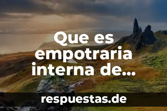 Que es la reman interna en una institucion 3 Que es empotraria interna de sandra
