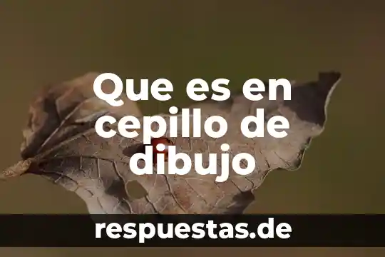 Que es el lapiz de dibujo hb 7 Que es en cepillo de dibujo