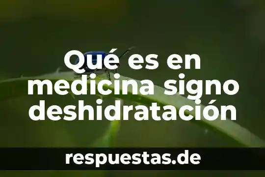Que es el metodo de deshidratacion de frutas y hortalizas 3 Qué es en medicina signo deshidratación
