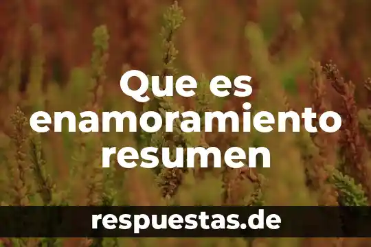 Resumen de que es conocimiento 7 Que es enamoramiento resumen
