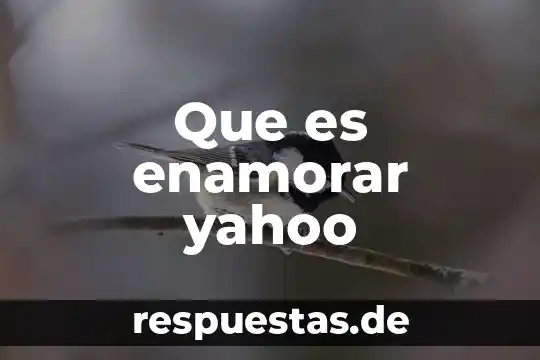 Que es ser vedette yahoo 4 Que es enamorar yahoo