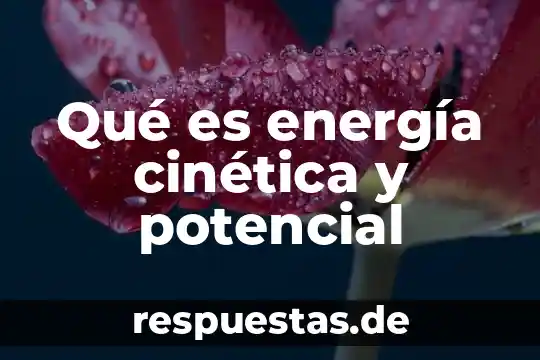 Qué es energía cinética y potencial