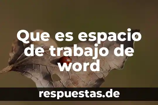 Que es contextocual es el espacio de la verdad sospechosa 8 Que es espacio de trabajo de word