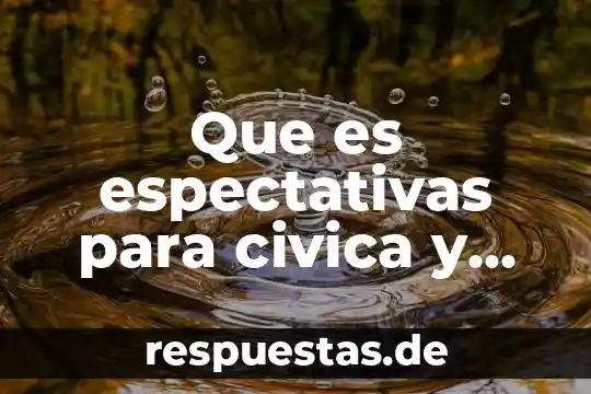 Que es espectativas para civica y etica