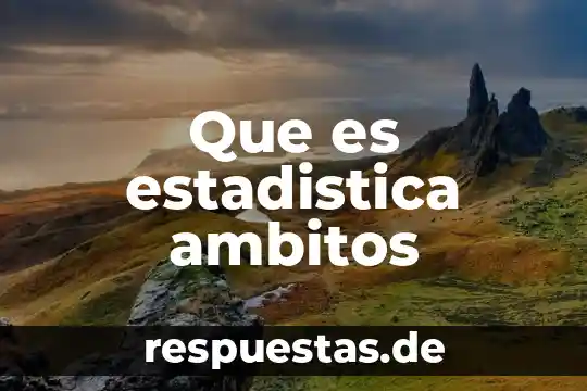 Que es estadistica ambitos