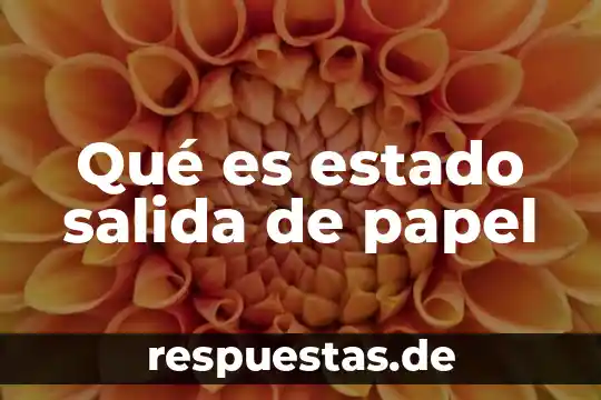 Qué es estado salida de papel