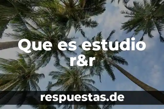 Que es un test en el estudio 8 Que es estudio r&r