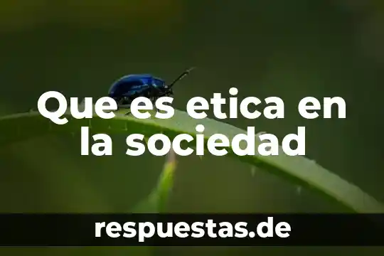 Que es una sociedad de capital variable 7 Que es etica en la sociedad