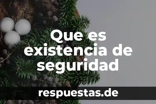 Que es seguridad valor 3 Que es existencia de seguridad