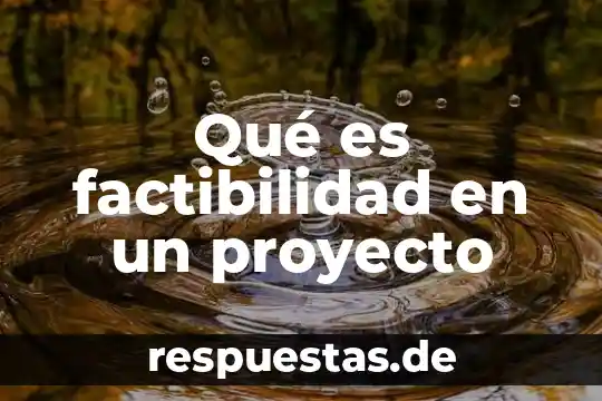 Qué es factibilidad en un proyecto