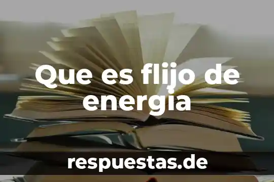 Que es flijo de energia
