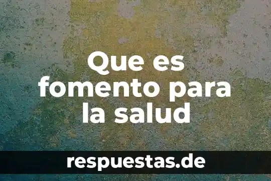 Que es el programa dove animate 4 Que es fomento para la salud