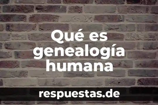 Que es una antiguadad humana 8 Qué es genealogía humana