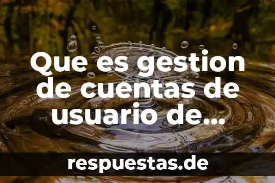 Que es el nombre de usuario del autor 8 Que es gestion de cuentas de usuario de windows finalidad