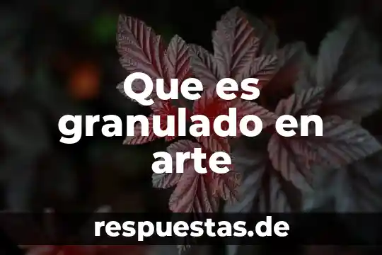 Canvas que es arte 5 Que es granulado en arte