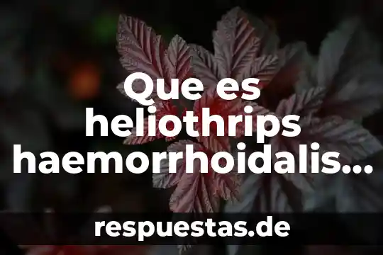 Nombres de científicos que explicaron que es la ciencia 6 Que es heliothrips haemorrhoidalis articulosn cientificos