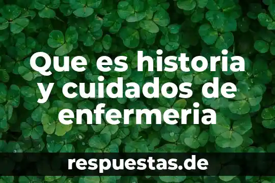 Que es historia y cuidados de enfermeria