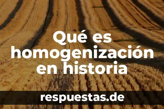 Que es motor de historia 6 Qué es homogenización en historia