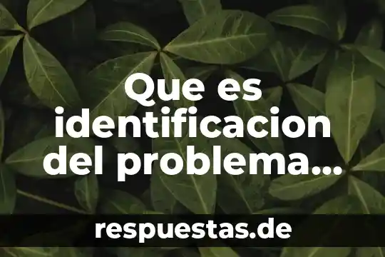 Que es un problema y la metodologia de solucion 4 Que es identificacion del problema en metodologia