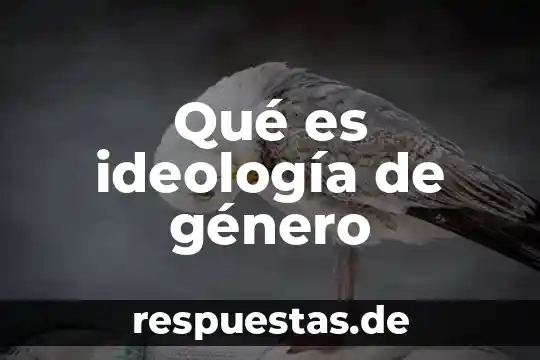 Qué es ideología de género
