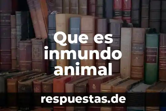 Que es ración animal 4 Que es inmundo animal
